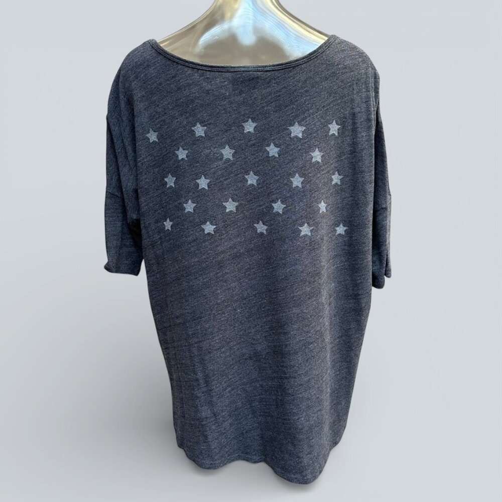 Junk Food Women's Tee Shirt MINNIE MOUSE Stars Disney Hi/Low Hem L Large - Picture 6 of 9